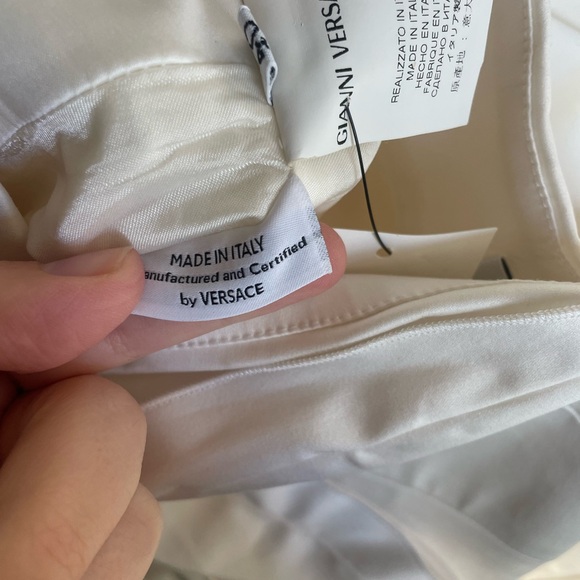 Versace Dresses Gianni Versace White Sheath Cocktail Dress With